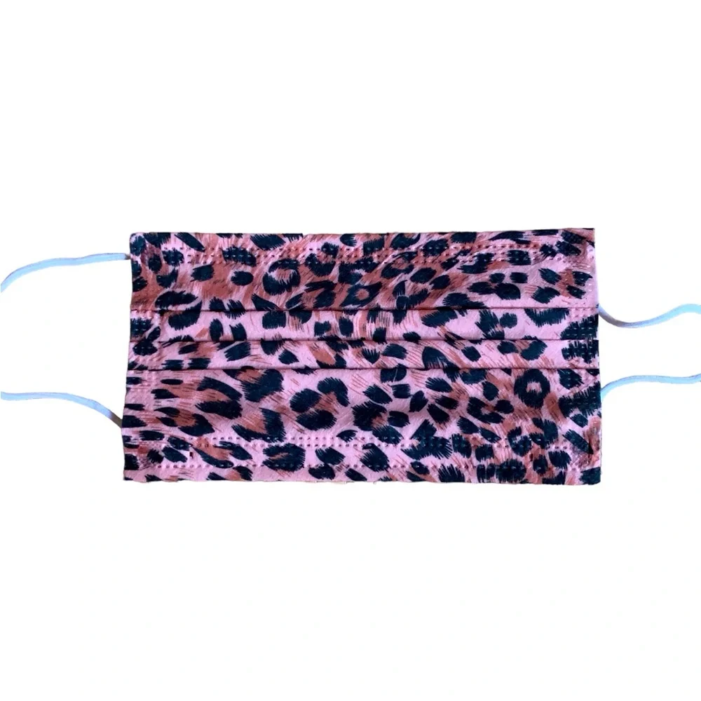 5 Piece Leopard Print Face Mask Set Unisex Color Multi